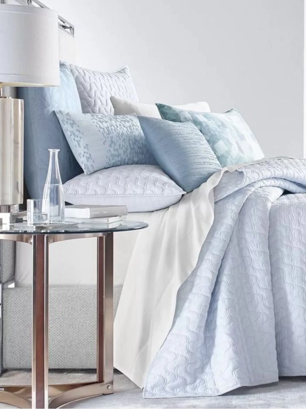 NWB Hotel Collection Lagoon Quilted Coverlet Full/Queen